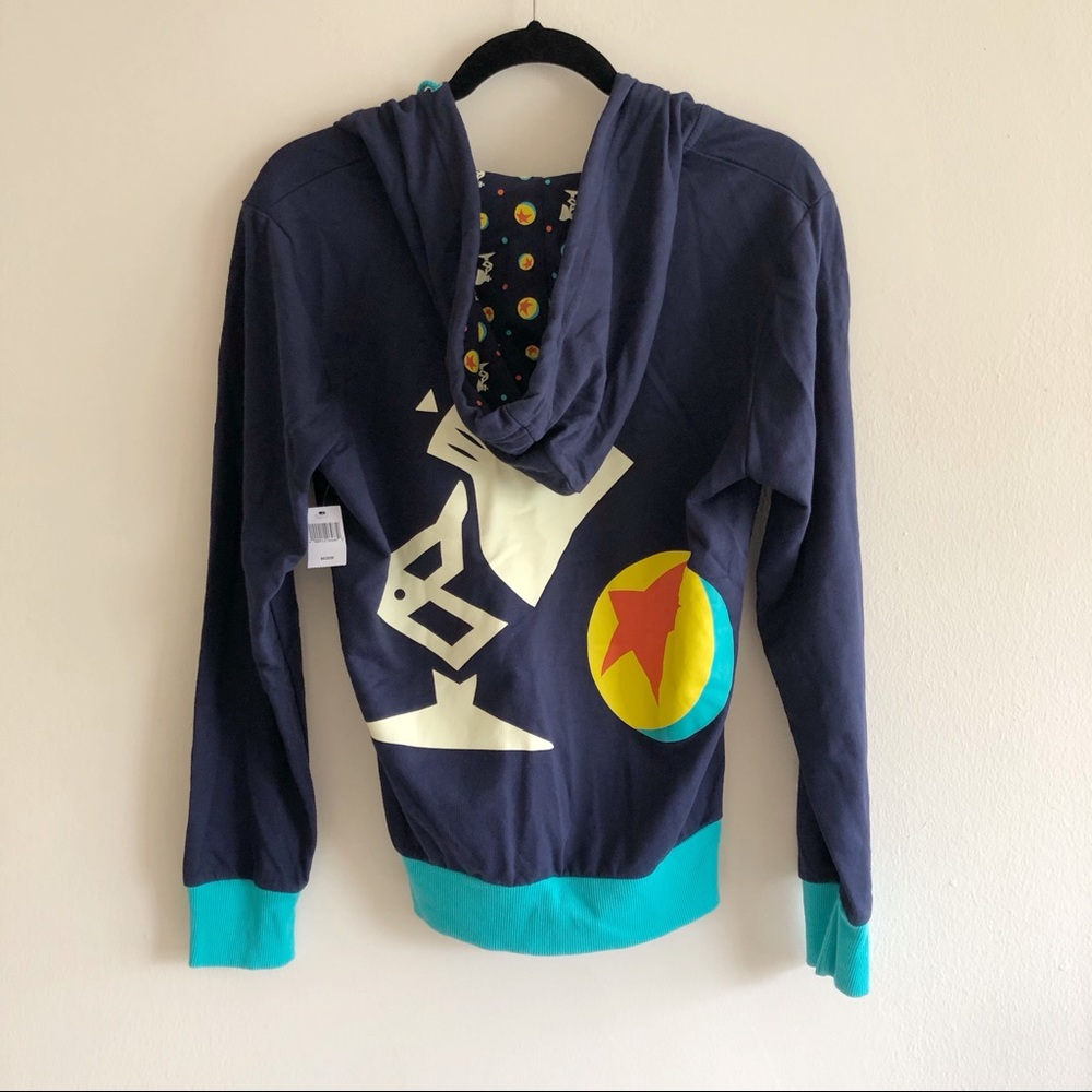 Disney The World of Pixar Zip Jacket Hoodie Luxo Ball and Luxo Jr. Lamp